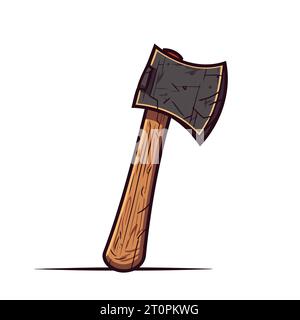 Icône de hache isolée. Image de hache abstraite. Design de logo axe en design plat. Illustration vectorielle Illustration de Vecteur