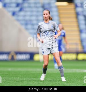 Leicester, Royaume-Uni. 08 octobre 2023. Karoline Olesen d'Everton lors du match de FA Women's Super League entre Leicester City Women et Everton Women au King Power Stadium, Leicester, Angleterre, le 8 octobre 2023. Photo de Stuart Leggett. Usage éditorial uniquement, licence requise pour un usage commercial. Aucune utilisation dans les Paris, les jeux ou les publications d'un seul club/ligue/joueur. Crédit : UK Sports pics Ltd/Alamy Live News Banque D'Images