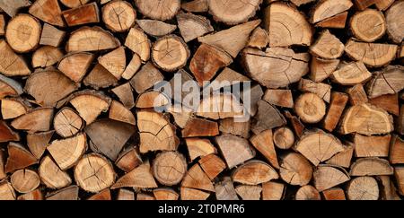 Pile de bois close up Banque D'Images