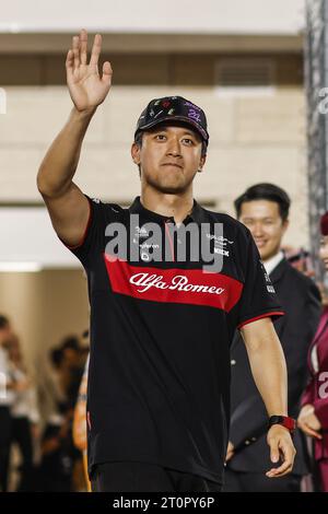 ZHOU Guanyu (chi), Alfa Romeo F1 Team Stake C43, portrait lors du Grand Prix du Qatar de Formule 1 2023, 17e manche du Championnat du monde de Formule 1 2023 du 6 au 8 octobre 2023 sur le circuit international Lusail, à Doha, Qatar Banque D'Images