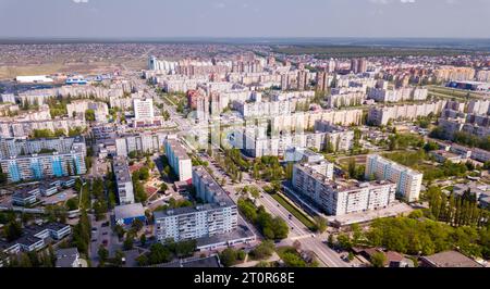 Vue depuis le drone de Stary Oskol Banque D'Images