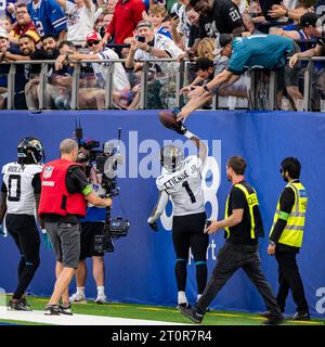 LONDRES, ROYAUME-UNI. 08 octobre 23. Lors de la NFL 2023 London Series - Jacksonville Jaguars vs Buffalo Bills au Tottenham Hotspur Stadium le dimanche 08 octobre 2023. LONDRES ANGLETERRE. Crédit : Taka G Wu/Alamy Live News Banque D'Images