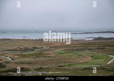 Plage à l’Anse aux Meadows, Terre-Neuve-et-Labrador, Canada Banque D'Images