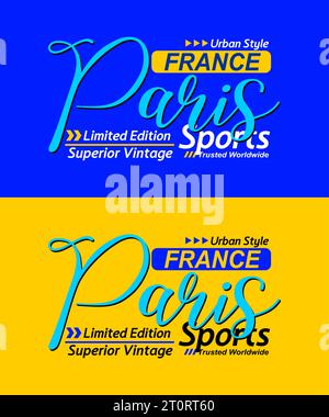 Paris Urban calligraphie typeface Superior vintage, typographie, pour t-shirt, affiches, étiquettes, etc Illustration de Vecteur