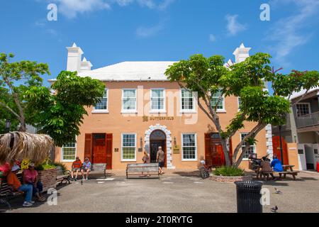 Butterfield Bank à King's Square à St. Le centre-ville de George aux Bermudes. Ville historique de St. George est un site du patrimoine mondial depuis 2000. Banque D'Images