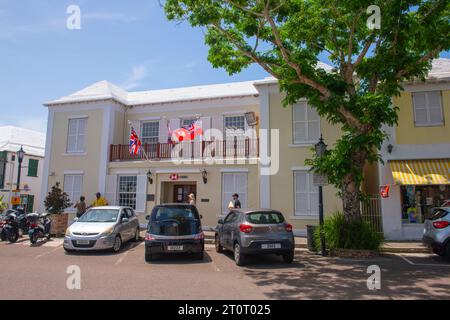 HSBC Bank à Kings Square à St. Le centre-ville de George aux Bermudes. Ville historique de St. George est un site du patrimoine mondial depuis 2000. Banque D'Images