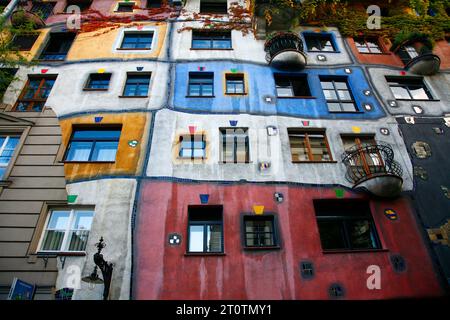 Hundertwasser House, Vienne, Autriche. Banque D'Images