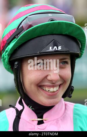 Photo de dossier datée du 03-08-2012 d'Alice Haynes, dont le cheval Gemini Star jouera un rôle principal à Leicester. Date de parution : lundi 9 octobre 2023. Banque D'Images