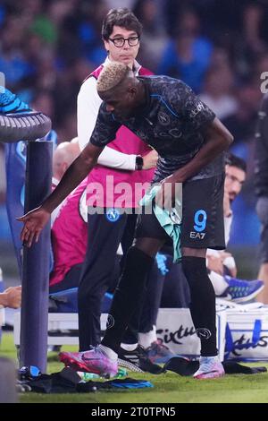 Naples, Italie. 08 octobre 2023. Naples, Italie, 8 octobre 2023 Victor Osimhen lors du match de Serie A entre SSC Napoli et ACF Fiorentina au Stadio Diego Armando Maradona le 8 octobre 2023 à Naples, Italie (Foto Mosca/SPP) crédit : SPP Sport Press photo. /Alamy Live News Banque D'Images