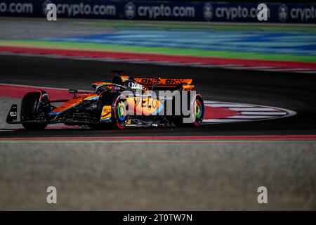 CIRCUIT INTERNATIONAL, LOSAIL - OCTOBRE 06 : Oscar Piastri, McLaren F1 MCL60 lors des qualifications avant le Grand Prix de F1 du Qatar au Lusail International circuit le 06 octobre 2023 à Lusail City, Qatar. (Photo Michael Potts/BSR Agency/Getty Images) crédit : BSR Agency/Alamy Live News Banque D'Images