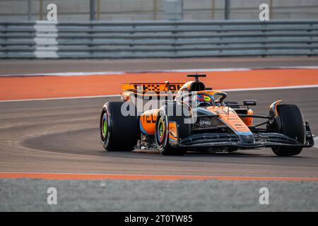 CIRCUIT INTERNATIONAL, LOSAIL - OCTOBRE 06 : Oscar Piastri, McLaren F1 MCL60 lors des qualifications avant le Grand Prix de F1 du Qatar au Lusail International circuit le 06 octobre 2023 à Lusail City, Qatar. (Photo Michael Potts/BSR Agency/Getty Images) crédit : BSR Agency/Alamy Live News Banque D'Images
