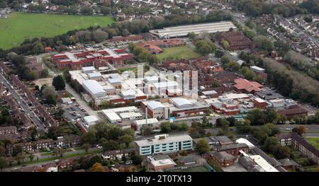 Vue aérienne de l'hôpital Broadgreen à Liverpool Banque D'Images