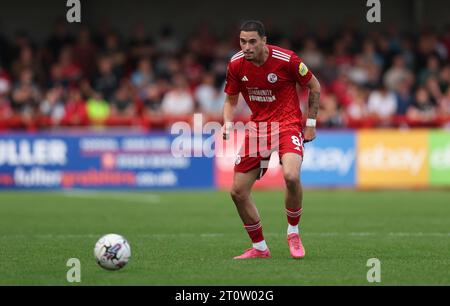 Klaidi Lolos de Crawley Town lors du match de l'EFL League Two entre Crawley Town et Wrexham au Broadfield Stadium de Crawley. 7 octobre 2023 Banque D'Images