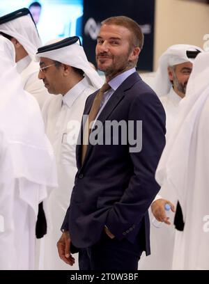 Doha, Qatar. 05 octobre 2023. David Beckham assiste à l’ouverture du salon international de l’automobile de Genève à Doha, Qatar, le 5 octobre 2023. Pour la première fois, le Qatar accueille le prestigieux « salon international de l'automobile de Genève » (GIMS) du 7 au 14 octobre 2023 au Palais des Congrès et des Expositions de Doha. Photo Balkis Press/ABACAPRESS.COM crédit : Abaca Press/Alamy Live News Banque D'Images