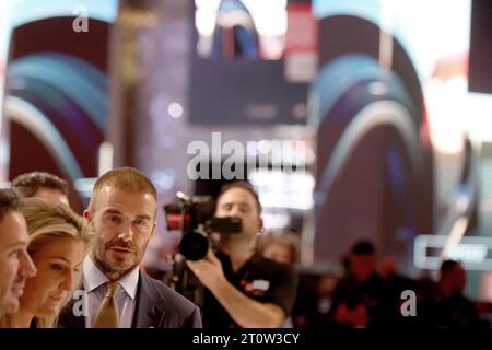 Doha, Qatar. 05 octobre 2023. David Beckham assiste à l’ouverture du salon international de l’automobile de Genève à Doha, Qatar, le 5 octobre 2023. Pour la première fois, le Qatar accueille le prestigieux « salon international de l'automobile de Genève » (GIMS) du 7 au 14 octobre 2023 au Palais des Congrès et des Expositions de Doha. Photo Balkis Press/ABACAPRESS.COM crédit : Abaca Press/Alamy Live News Banque D'Images