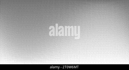Atténuation de la texture des pixels en noir et blanc avec tramage. Fond vectoriel monochrome d'onde demi-teinte avec motif carré. Illustration de Vecteur