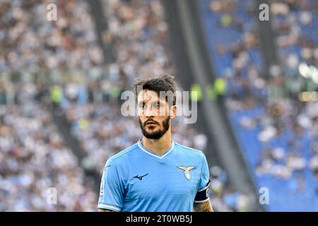 Rome, Italie. 08 octobre 2023. Luis Alberto du SS Lazio lors du match de football Serie A entre le SS Lazio et l'Atalanta BC au stade Olimpico de Rome (Italie), le 8 octobre 2023. Crédit : Insidefoto di andrea staccioli/Alamy Live News Banque D'Images