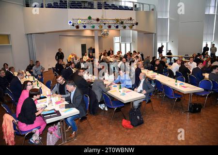 Der Landesparteitag der FDP, fotografiert am Samstag 07.10.2023 à Püttlingen. *** La conférence du FDP, photographiée samedi 07 10 2023 à Püttlingen BUB crédit : Imago/Alamy Live News Banque D'Images