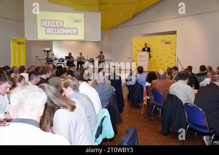 Der Landesparteitag der FDP, fotografiert am Samstag 07.10.2023 à Püttlingen. *** La conférence du FDP, photographiée samedi 07 10 2023 à Püttlingen BUB crédit : Imago/Alamy Live News Banque D'Images