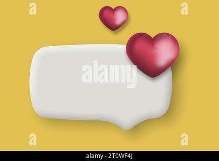 Alerte d'avis de poussée avec icône de coeur isolée sur fond blanc. Illustration vectorielle. SPE 10. Illustration de Vecteur