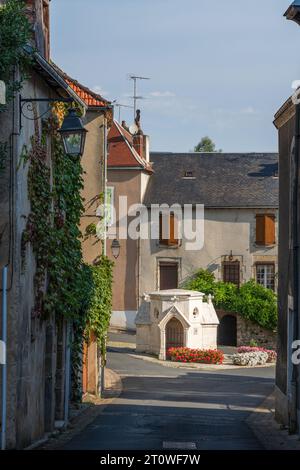 Ville de marché de la Chatre dans le sud-est du département de l'Indre, France Banque D'Images