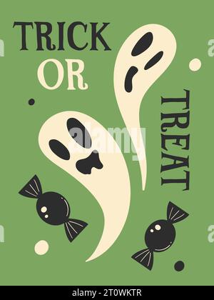 Bonne illustration vectorielle Halloween. Affiche de fête d'Halloween Illustration de Vecteur