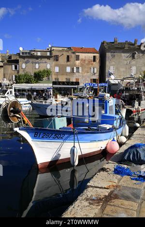 Port de pêche de Saint-Florent situé à Nebbio. Cap Corse, Corse, France Banque D'Images