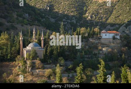 Mosquée Orhan Gazi et tombe Seyh Edebali. Bilecik, Turquie Banque D'Images