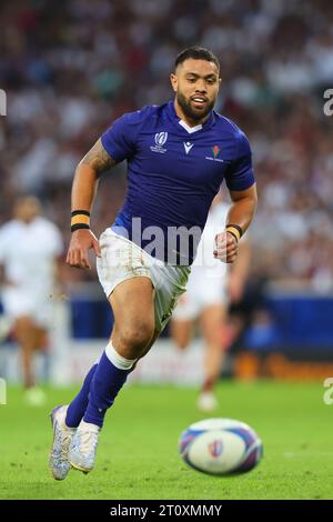 Lille, France. 7 octobre 2023. Duncan Pai'aua de Samoa lors du match de la coupe du monde de rugby 2023 au Stade Pierre Mauroy, Lille. Le crédit photo devrait être : Paul Thomas/Sportimage crédit : Sportimage Ltd/Alamy Live News Banque D'Images