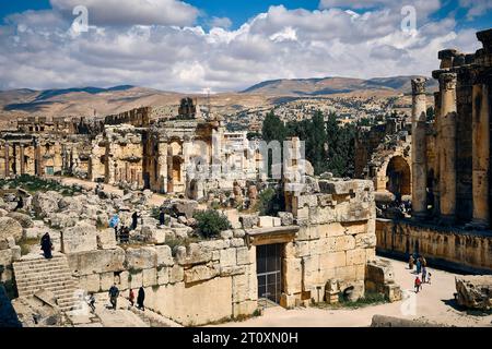 Complexe du temple Heliopolis à Baalbek Banque D'Images