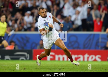 Lille, France. 7 octobre 2023. Joe marchant d'Angleterre lors du match de la coupe du monde de rugby 2023 au Stade Pierre Mauroy, Lille. Le crédit photo devrait être : Paul Thomas/Sportimage crédit : Sportimage Ltd/Alamy Live News Banque D'Images