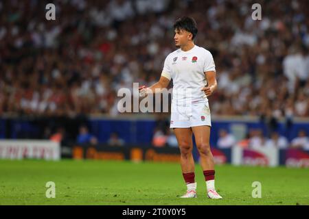 Lille, France. 7 octobre 2023. Marcus Smith d'Angleterre lors du match de la coupe du monde de rugby 2023 au Stade Pierre Mauroy, Lille. Le crédit photo devrait être : Paul Thomas/Sportimage crédit : Sportimage Ltd/Alamy Live News Banque D'Images