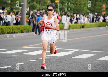 Izumo Japon. 9 octobre 2023. Shota Nakano, 9 OCTOBRE 2023 - Ekiden : 2e Section de la 35e course Izumo Ekiden à Izumo en 2023 la 35e Izumo Ekiden à Izumo au Japon. Crédit : SportsPressJP/AFLO/Alamy Live News Banque D'Images