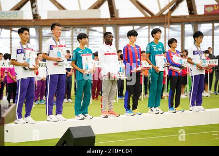 Izumo Japon. 9 octobre 2023. Section Winners, 9 OCTOBRE 2023 - Ekiden : cérémonie de victoire de la 35e course Izumo Ekiden à Izumo en 2023 la 35e course Izumo Ekiden à Izumo au Japon. Crédit : SportsPressJP/AFLO/Alamy Live News Banque D'Images