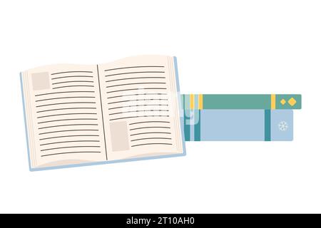Illustration vectorielle de livre ouvert et fermé sur fond blanc isolé Illustration de Vecteur