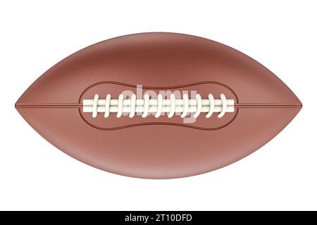 Ballon de football américain, rendu 3D isolé sur fond blanc Banque D'Images