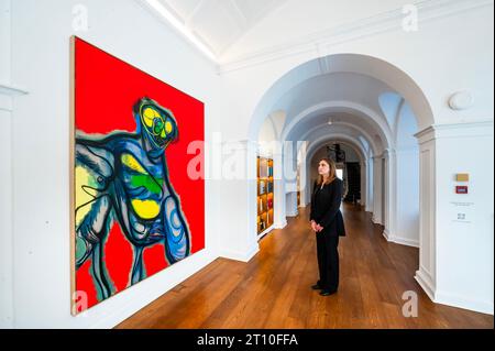 Londres, Royaume-Uni. 10 octobre 2023. Gefühlter Affe, 2023 - Daniel Richter, stupeur, se produit du 10 octobre au 1 décembre 2023 au Thaddaeus Ropac, Londres. Crédit : Guy Bell/Alamy Live News Banque D'Images