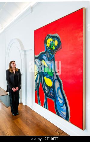 Londres, Royaume-Uni. 10 octobre 2023. Gefühlter Affe, 2023 - Daniel Richter, stupeur, se produit du 10 octobre au 1 décembre 2023 au Thaddaeus Ropac, Londres. Crédit : Guy Bell/Alamy Live News Banque D'Images