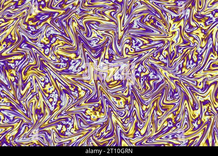 Illustration de dégradé bleu et couleur or texture liquide pour fond abstrait Banque D'Images