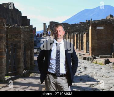Italie, Pompéi, près de Naples, Gabriel Zuchtriegel, Directeur du Parc archéologique de Pompéi photo © Sandro Michahelles/Sintesi/Alamy stock photo Banque D'Images