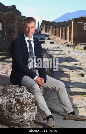 Italie, Pompéi, près de Naples, Gabriel Zuchtriegel, Directeur du Parc archéologique de Pompéi photo © Sandro Michahelles/Sintesi/Alamy stock photo Banque D'Images