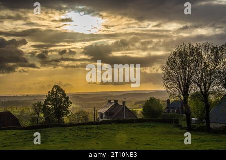 Saint Bonnet de Salers dans le Cantal en France Banque D'Images