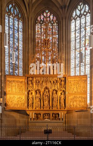 Marienaltar von Hans Seyfer in der Kilianskirche in Heilbronn, Baden-Württemberg, Deutschland | Grand autel de Hans Seyffer à St. Kilian's Church in Banque D'Images