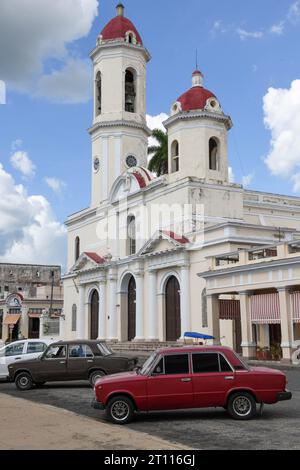 Cienfuegos, Cuba - 11 août 2023 : Cathédrale de l'Immaculée conception à Cinfuegos à Cuba Banque D'Images