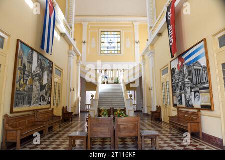 Cienfuegos, Cuba - 11 août 2023 : intérieur du gouvernement provincial à Cinfuegos à Cuba Banque D'Images