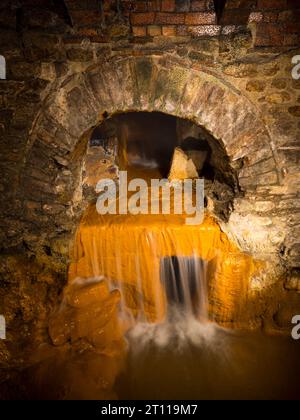 Débordement de printemps, bains romains, complexe de bains romains, bain, Somerset, Angleterre, Royaume-Uni, GB. Banque D'Images