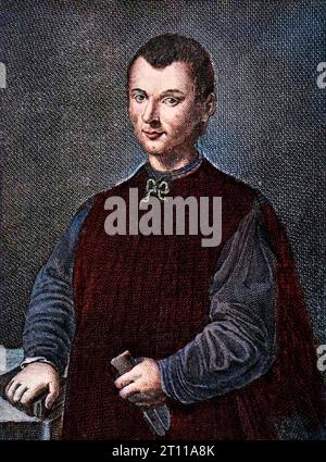 Portrait de Niccolò Machiavelli Banque D'Images