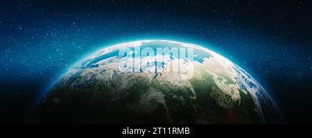 Planète Terre - nuages. Éléments de cette image fournis par la NASA. rendu 3d. Banque D'Images