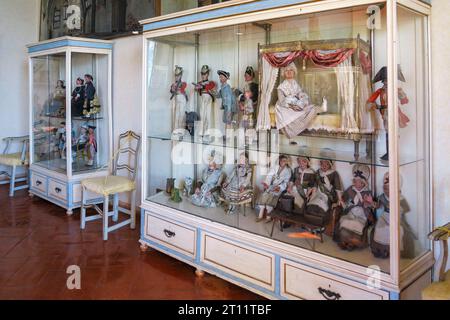 Marionnettes exposées au Palazzo Borromeo Palace, Isola Bella, Lac majeur, Lombardie, Italie, Europe Banque D'Images