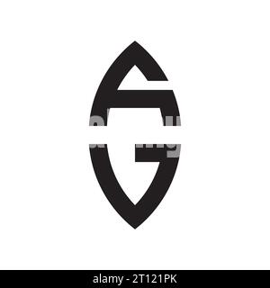 Logo AG GA, monogramme GA AG, logo AG initial, lettre GA AG logo, icône, vecteur Illustration de Vecteur